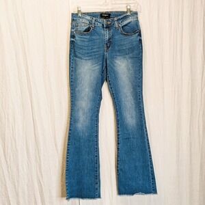 Fire and Rain Distressed Hem Flare Jeans Size 7